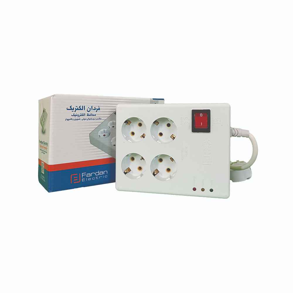 محافظ ارت دار 4 خانه 1/8 متر صوتی تصویری 10 آمپر فردان