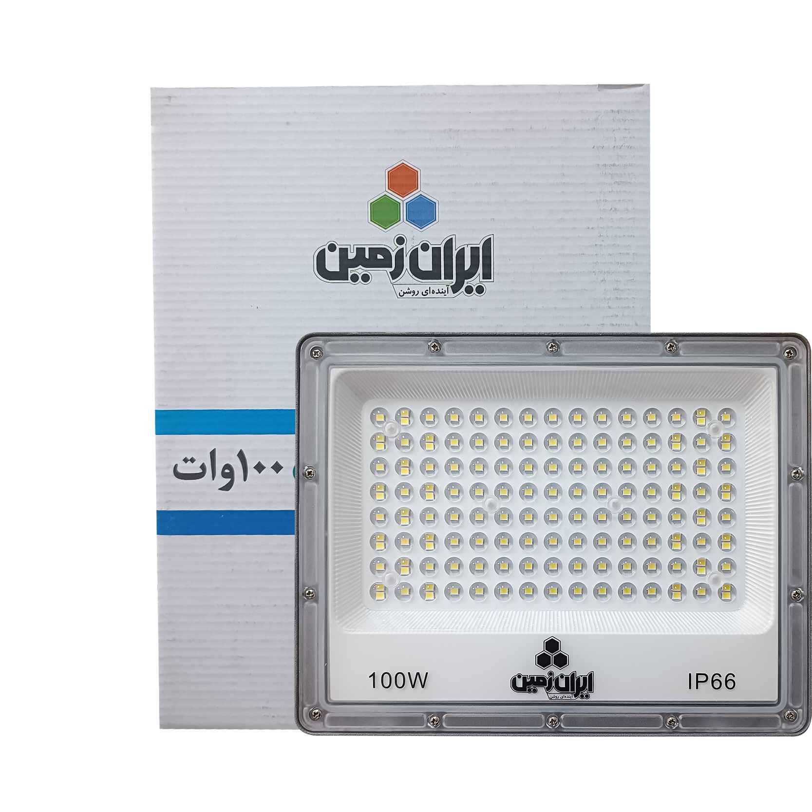 پروژکتور 100SMD وات لنزدار مهتابی ایران زمین (توربو)