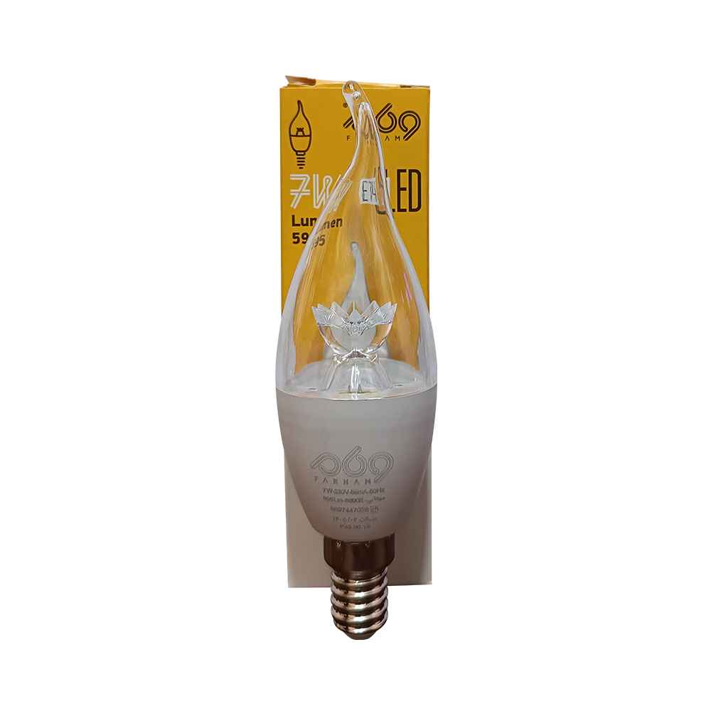 لامپ اشکی 7SMD وات E14 شفاف آفتابی فرنام