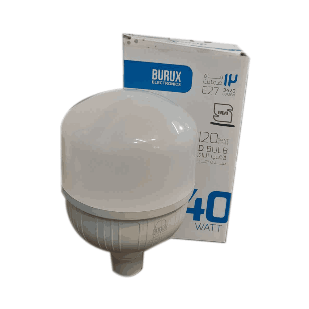 لامپ LED استوانه 40 وات E27 مهتابی بروکس