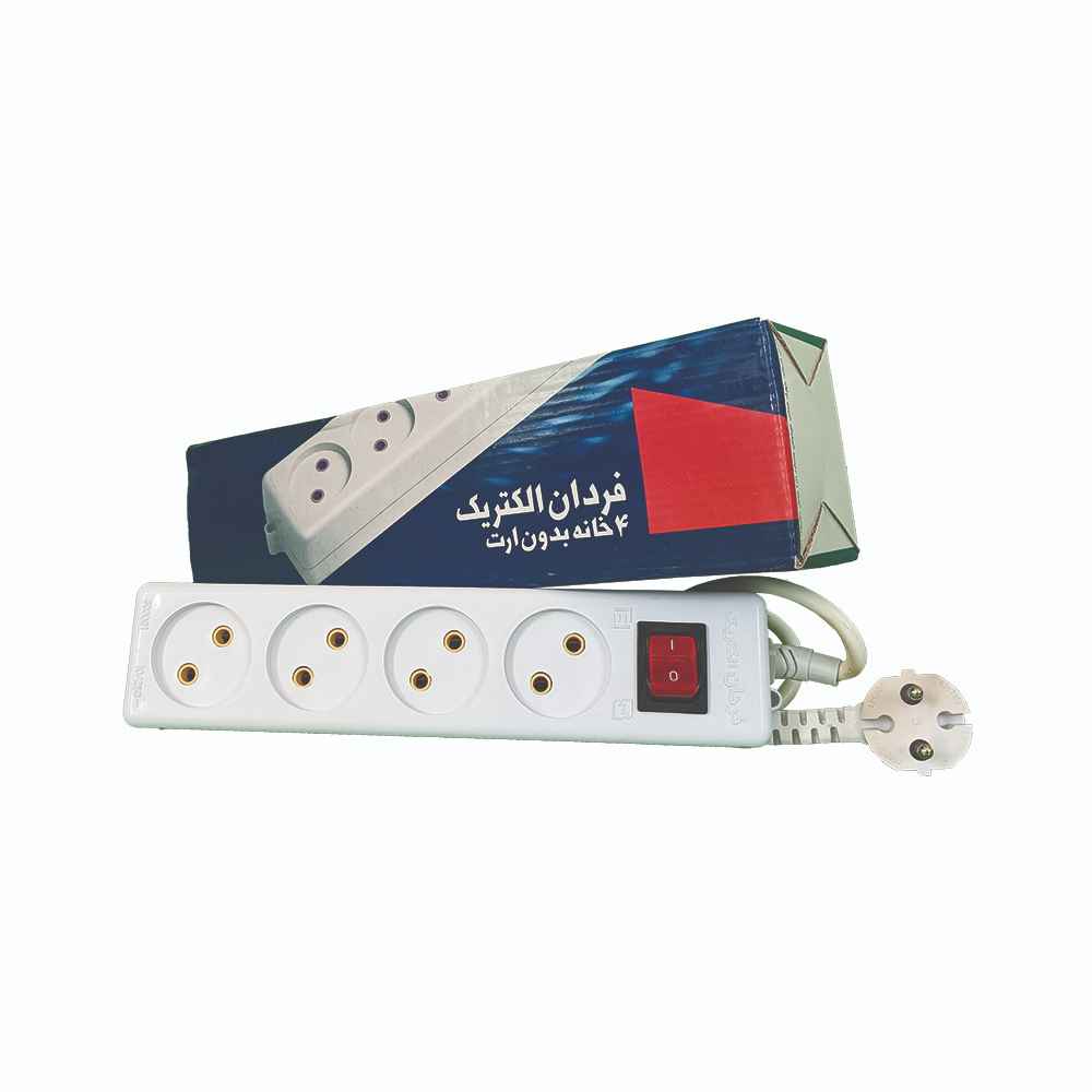 رابط بدون ارت کلید دار 4 خانه 1/8 متر مستطیل 10 آمپر فردان (شهاب)