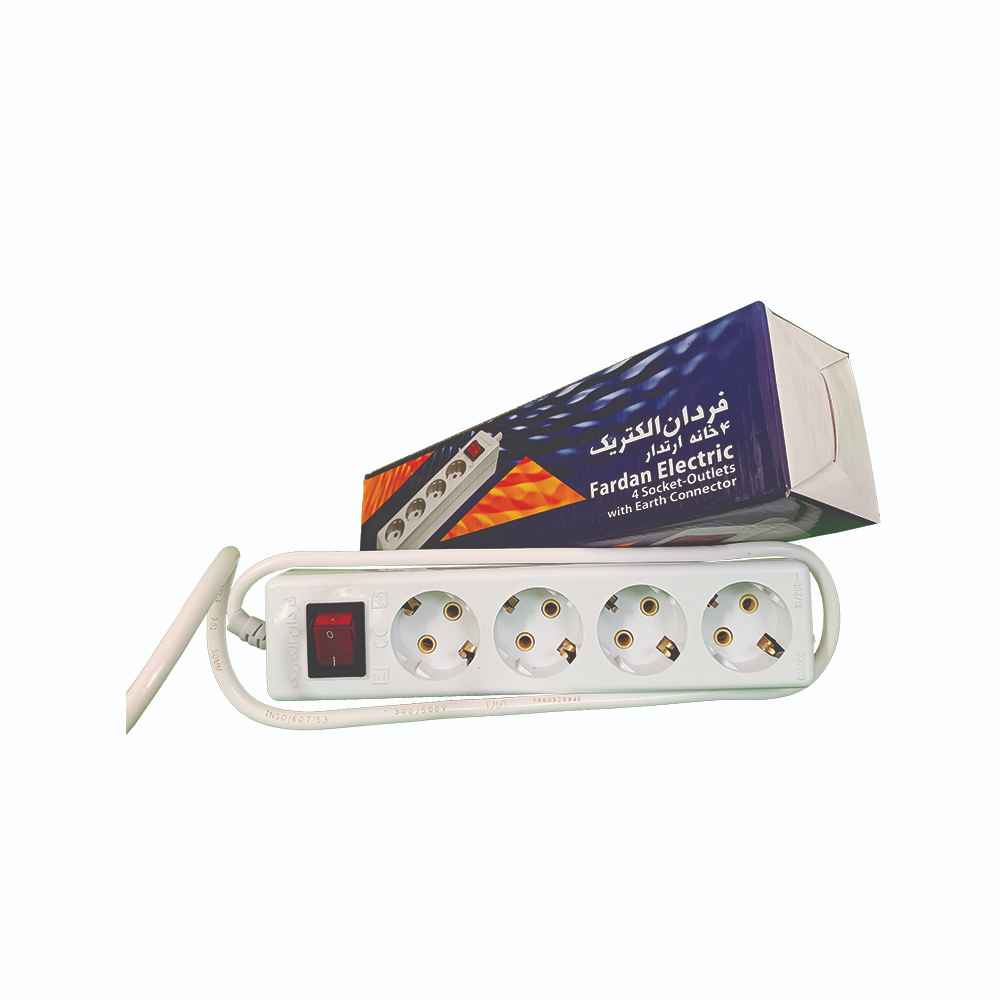 رابط ارت دار کلید دار 4 خانه 1/8 متر مستطیل 10 آمپر فردان (شهاب)