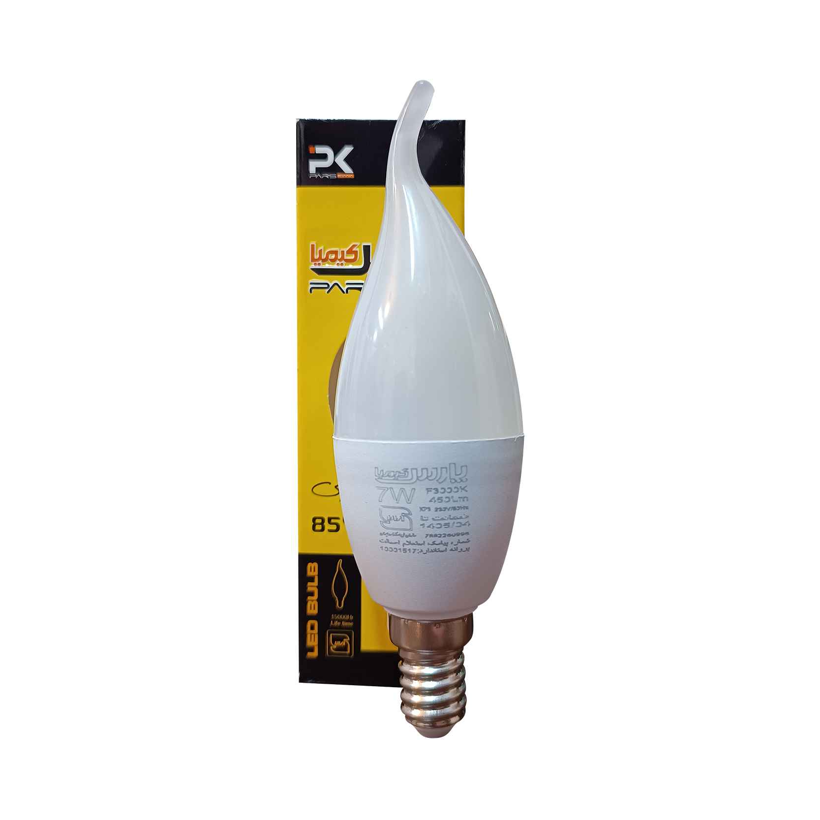 لامپ اشکی 7SMD وات E14 مات آفتابی پارس کیمیا